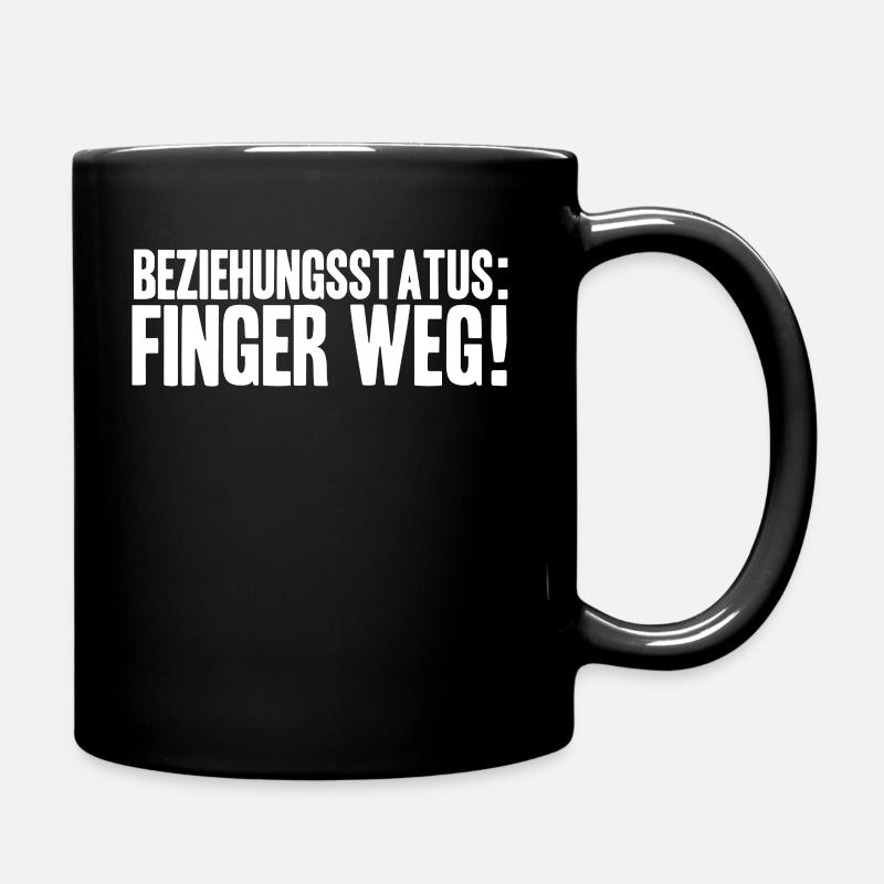 Beziehungsstatus: Finger Weg Trennung Geschenkidee - Tasse einfarbig - Schwarz