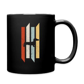 Chien de blaireau chien cadeau chien caresses - Mug uni - noir - Droite
