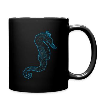 Seahorse ocean fish gift - Full Colour Mug - black - Right