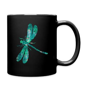 Aile de jardin libellule - Mug uni - noir - Droite
