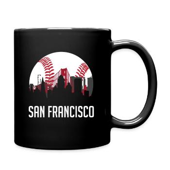 San Francisco Baseball Fan Downtown Skyline - Mug uni - noir - Droite