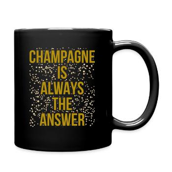 Funny is always the answer - Full Colour Mug - black - Right