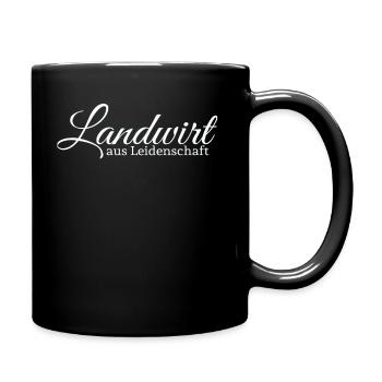 Landwirt aus leidenschaft - Tasse einfarbig - Schwarz - Rechts