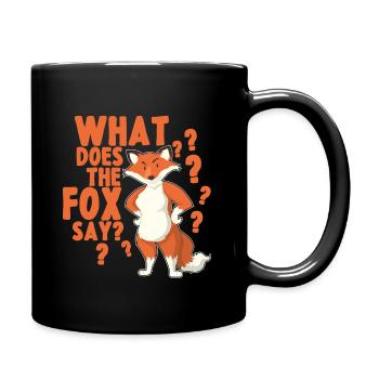 Que dit le renard? - Mug uni - noir - Droite