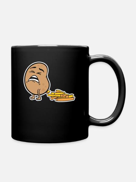 Cadeau drôle de pommes de terre frites - Mug uni - noir