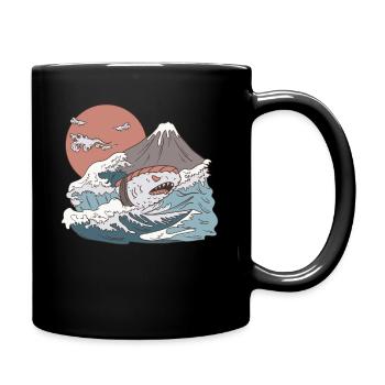 Anime Sushi Hai Haifisch Monster Japan Geschenk - Tasse einfarbig - Schwarz - Rechts
