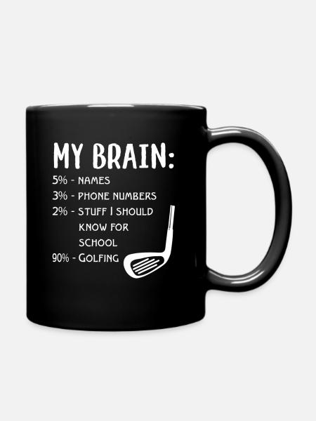 Golfer Golf - Tasse einfarbig - Schwarz