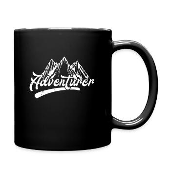Abenteurer Adventurer Wandern Wanderer Wanderin - Tasse einfarbig - Schwarz - Rechts