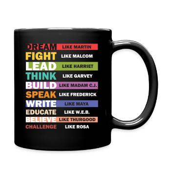 Black Lives Matter - Black Leaders Text Design - Tasse einfarbig - Schwarz - Rechts