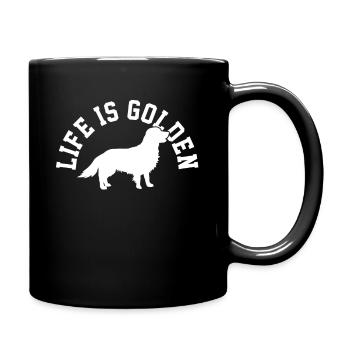 Retriver doré - Mug uni - noir - Droite