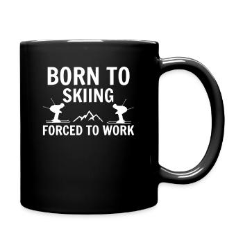 skieur - Mug uni - noir - Droite