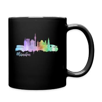 Skyline Munich Allemagne - Mug uni - noir - Droite