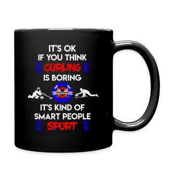 Curling curling - Full Colour Mug - black - Right