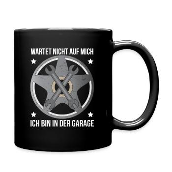 Garage Don't wait for me I'm in the garage - Full Colour Mug - black - Right