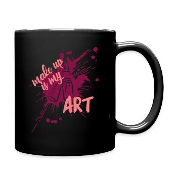 Make-up Artist Visagist Schminken Beauty Geschenk - Tasse einfarbig - Schwarz - Rechts