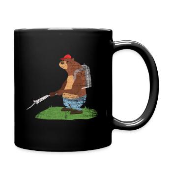 Kammerjäger Bär Plage - Tasse einfarbig - Schwarz - Rechts