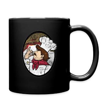 Cadeau de chef spaghetti - Mug uni - noir - Droite