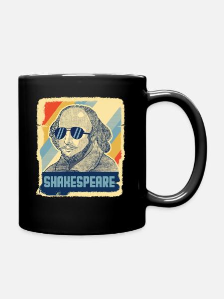 Shakespeare Literature Hamlet Retro Gift - Full Colour Mug - black