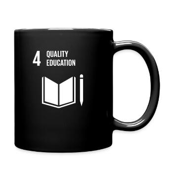 4 objectifs globaux d'éducation de qualité - Mug uni - noir - Droite