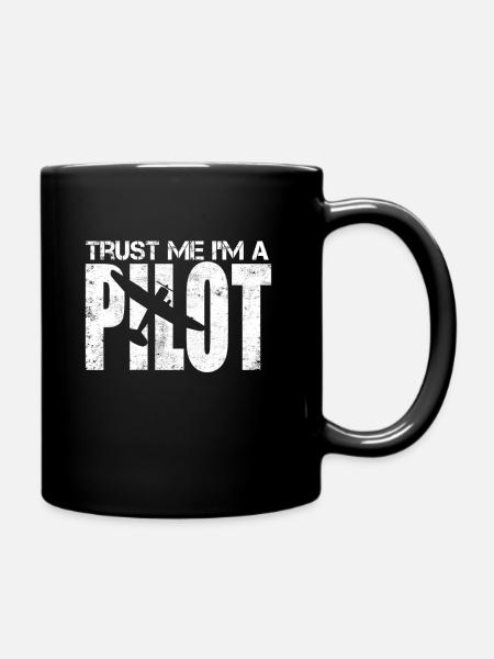 Pilote cadeau avion planeur planeur - Mug uni - noir