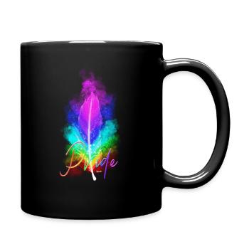 Gay Pride Rainbow Unice Feather lgbt - Tasse einfarbig - Schwarz - Rechts