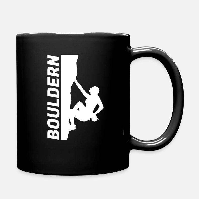 Bouldern Boulderer Klettern Kletterin - Tasse einfarbig - Schwarz