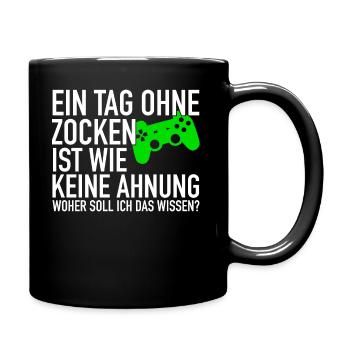 A day without gambling | Gamer gaming gamer - Full Colour Mug - black - Right