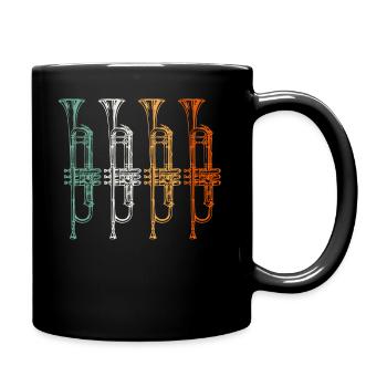 Trumpet - Full Colour Mug - black - Right