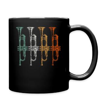 trumpet - Full Colour Mug - black - Right