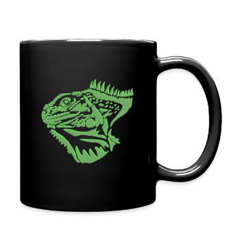 Iguana lizard - Full Colour Mug - black - Right