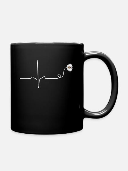 Biene - Tasse einfarbig - Schwarz