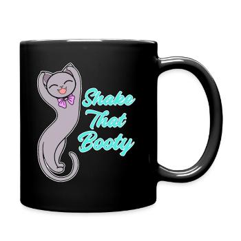Shake that Booty - Katze, Diva - Tasse einfarbig - Schwarz - Rechts
