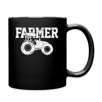 Bauer - Tasse einfarbig - Schwarz - Rechts