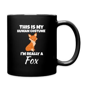 Fuchs - Tasse einfarbig - Schwarz - Rechts