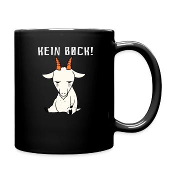 Ziege Bock Ziegenbock Geschenk - Tasse einfarbig - Schwarz - Rechts