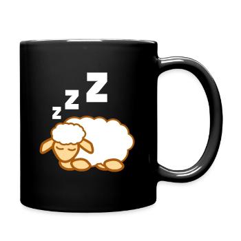 Schaf Geschenk Wolle Fell - Tasse einfarbig - Schwarz - Rechts