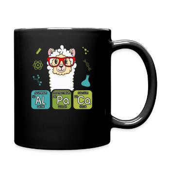 Alpaca physics chemistry biology nerd gift - Full Colour Mug - black - Right
