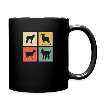 Ziege - Tasse einfarbig - Schwarz - Rechts