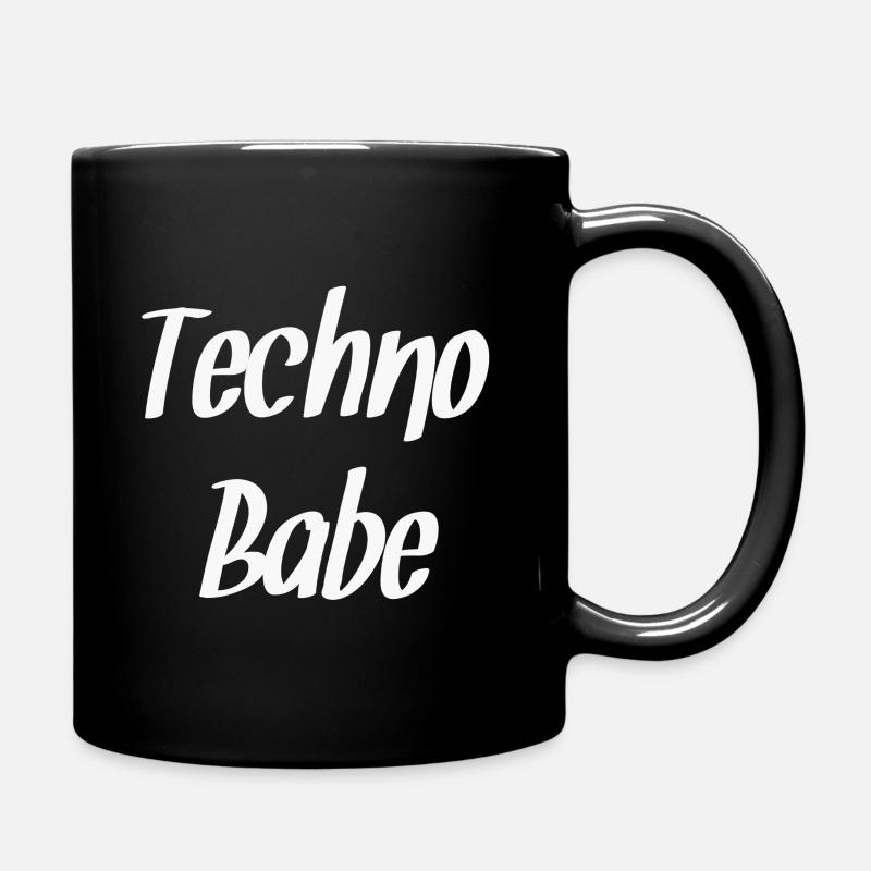 Techno - Tasse einfarbig - Schwarz