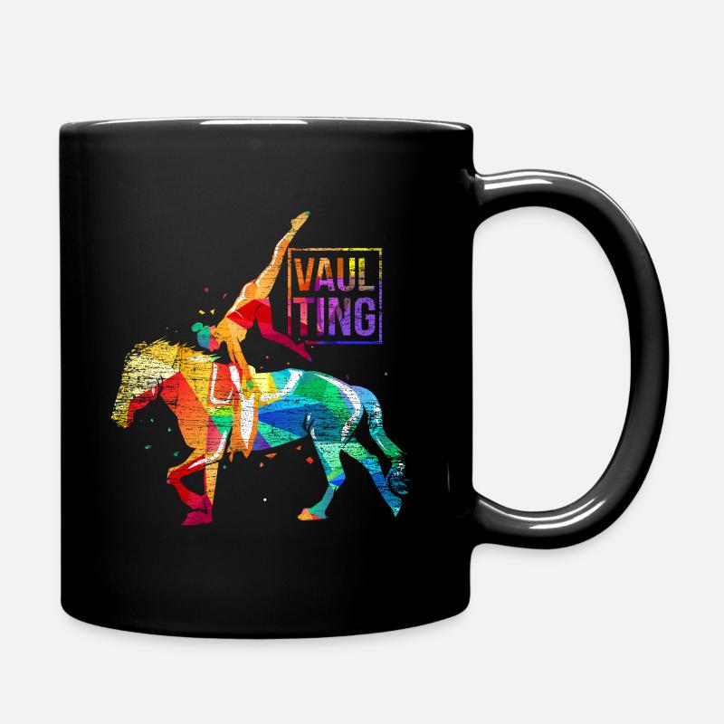 Voltigieren Pferd Geschenk - Tasse einfarbig - Schwarz