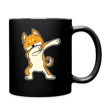 Chien Shiba Inu Dabbing Dabbin Cadeau De Danse Drôle - Mug uni - noir - Droite
