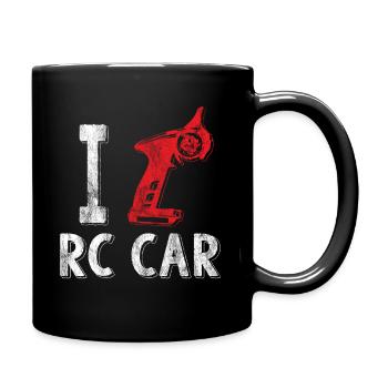 RC Auto Liebe Rennsport - Tasse einfarbig - Schwarz - Rechts
