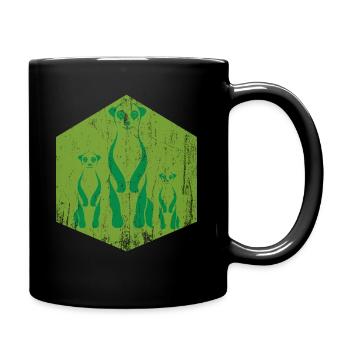 Meerkat group - Full Colour Mug - black - Right