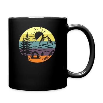 I hate People Shirt Camping Outdoors T-Shirt - Full Colour Mug - black - Right