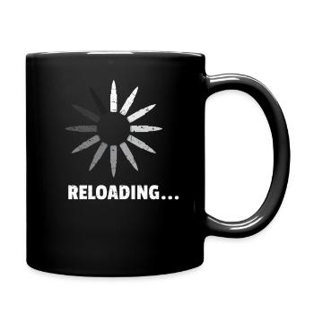 Reloading Ladekreis nachladen Geschenkidee Waffen - Tasse einfarbig - Schwarz - Rechts