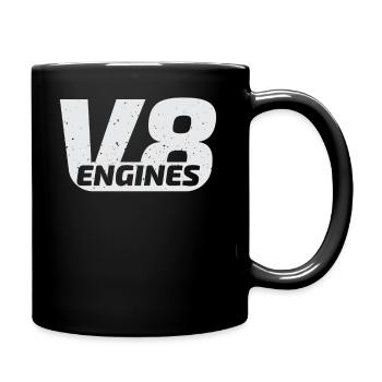 Idée cadeau Moteur huit cylindres V8 Tuning - Mug uni - noir - Droite