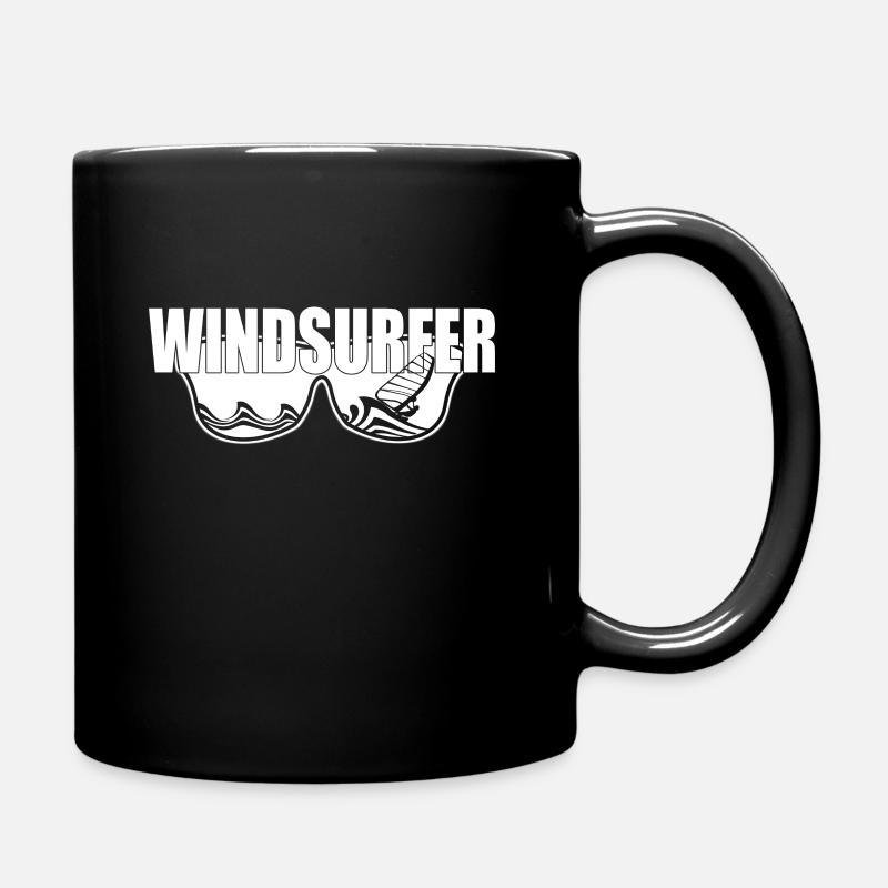 Windsurf Surfing Windsurfen Geschenke Windsurfer - Tasse einfarbig - Schwarz