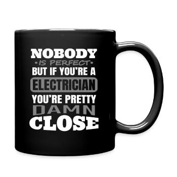 électricien - Mug uni - noir - Droite