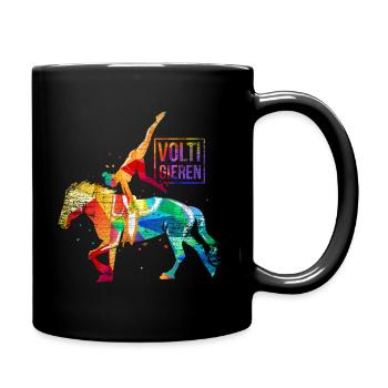 Vaulting horse gift - Full Colour Mug - black - Right