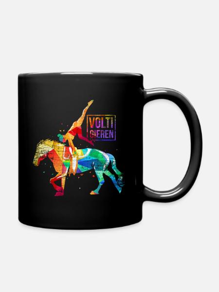 Voltigieren Pferd Geschenk - Tasse einfarbig - Schwarz